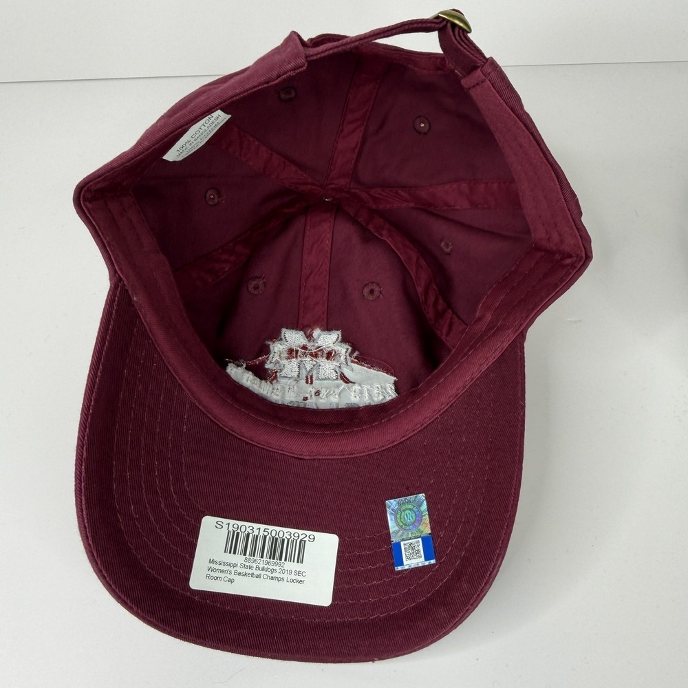 Mississippi State Bulldogs Hat Cap Strap Back Womens Champions Red Basketball - Picture 8 of 12